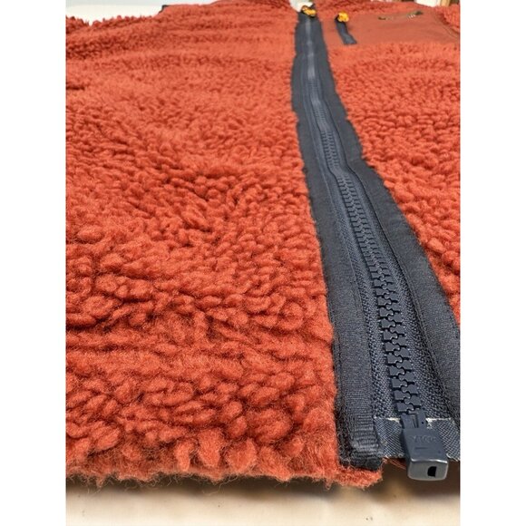 LL Bean Bean’s Sherpa Vest Men's XXL Tall Full Zip Burnt Orange Full Zip - Picture 9 of 16